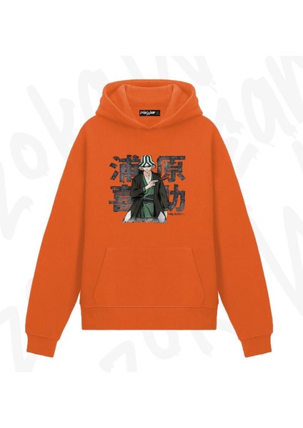 Bleach Kisuke Urahara V2 Anime Baskılı Turuncu Sweatshirt