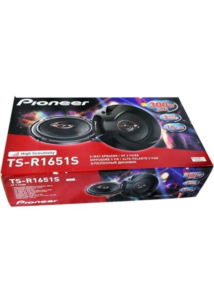 TS-R1651S 16CM 3 Yollu Koaksiyel Araba Hoparlörleri 4 Ohm'da Max 300W Rms 40W 2 Adet High Sensivity fiyatları