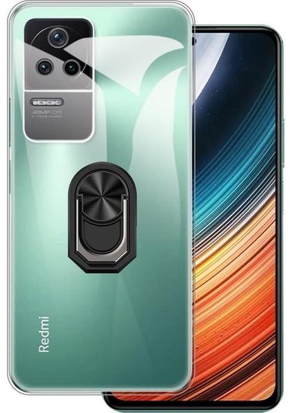 Xiaomi Poco F4 5g Kılıf Yüzüklü Kickstand Tpu Silikon