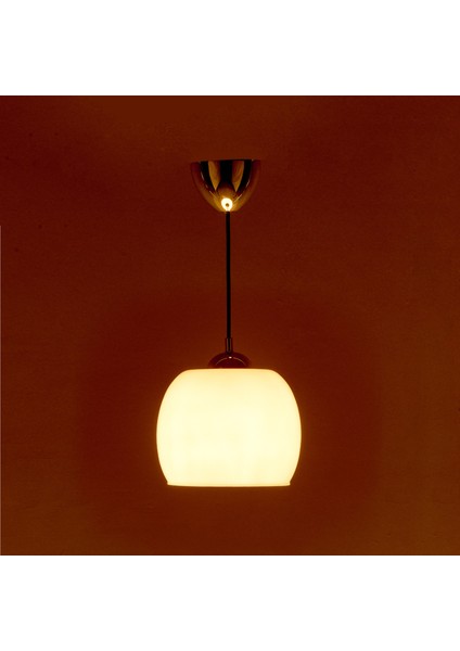 Nisa Luce Bodrum Tekli Cam Sarkıt - Beyaz - 70 x 22 x 20 cm