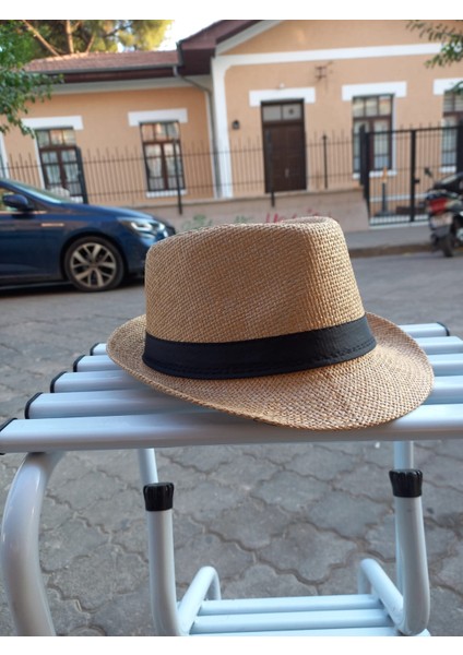 Unisex Fötr Şapka Paper Kumaş Bej Rengi