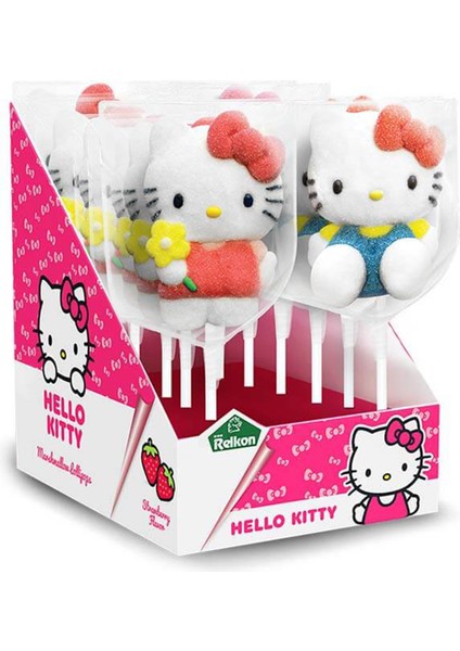 Hello Kitty Marshmallow Lollipops 45GR 12 Adet