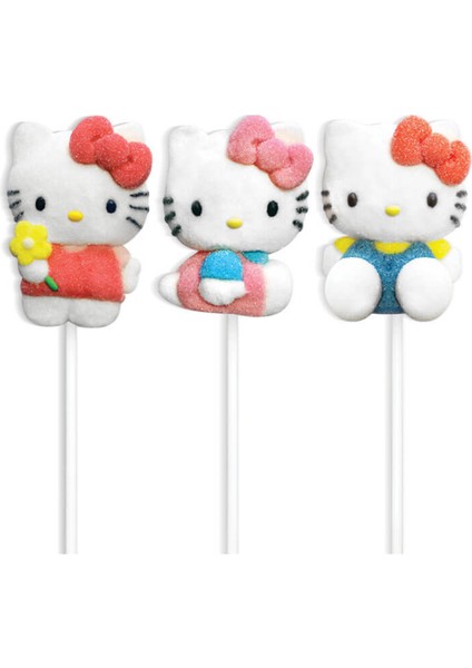 Hello Kitty Marshmallow Lollipops 45GR 12 Adet