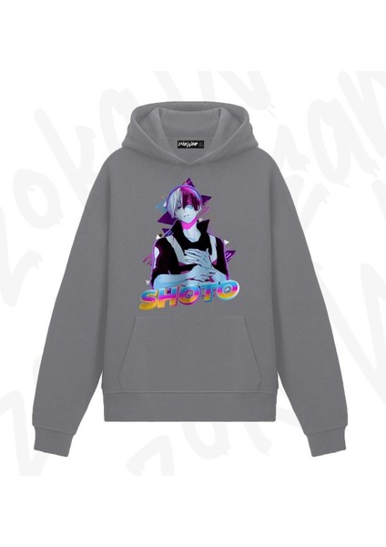 My Hero Shoto Todoroki (Neon) Anime Baskılı Duman Sweatshirt