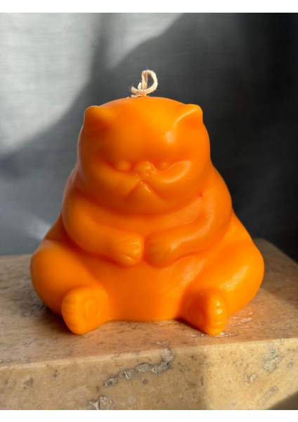 Dekoratif Tombul Tatlı Kedi Mum Kediseverler Için Kokulu Kedi Obje Mum