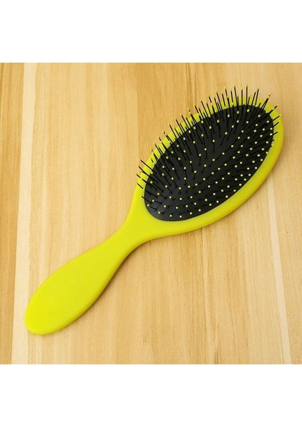 Sarı 1 Adet Yeni Salon Dolaşık Açıcı Saç Tarağı Kadın Erkek Saç Çalı Islak Kuru Kıllar Plastik Saplı Saç Fırçaları Tarak Sıcak Satış (Yurt Dışından)
