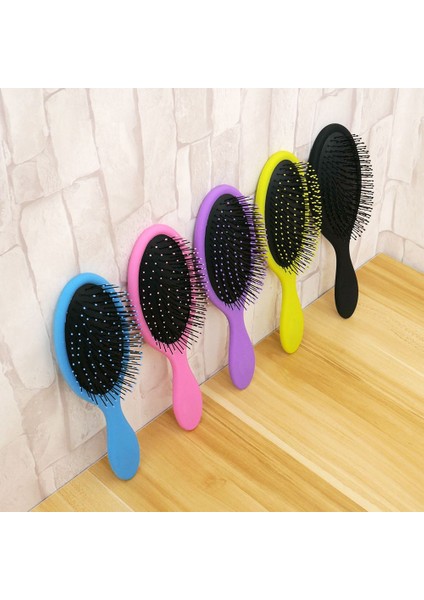Sarı 1 Adet Yeni Salon Dolaşık Açıcı Saç Tarağı Kadın Erkek Saç Çalı Islak Kuru Kıllar Plastik Saplı Saç Fırçaları Tarak Sıcak Satış (Yurt Dışından)