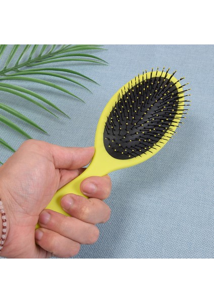 Sarı 1 Adet Yeni Salon Dolaşık Açıcı Saç Tarağı Kadın Erkek Saç Çalı Islak Kuru Kıllar Plastik Saplı Saç Fırçaları Tarak Sıcak Satış (Yurt Dışından)