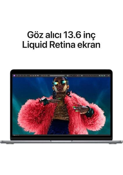 MacBook Air M3 16GB 256GB SSD macOS 13" Taşınabilir Bilgisayar Uzay Grisi MC8G4TU/A