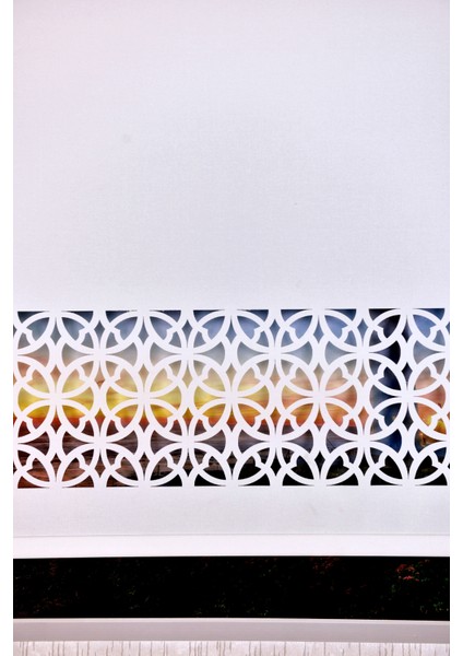 Ekru Dairesel Lazer Kesim Modern Stor Güneşlik Perde fiyatları