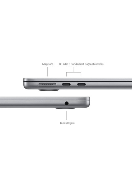 MacBook Air M3 24GB 512GB SSD macOS 13" Taşınabilir Bilgisayar Uzay Grisi MC8M4TU/A