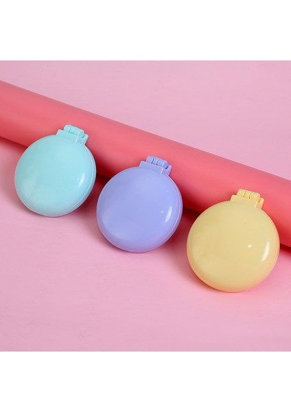 Pembe Taşınabilir Mini Yuvarlak Saç Tarak Ayna Cep Küçük Boy Seyahat Masaj Katlanır Saç Tarak Kadın Saç Fırçaları Şekillendirici Araçları (Yurt Dışından)
