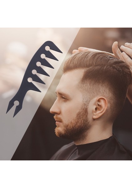 Siyah Erkekler Yağ Saç Tarak Geniş Sivri Sakal Fırçası Plastik Geniş Diş Klasik Fırça Büyük Dişler Saç Fırçası Kuaförlük Salon Şekillendirici Aracı (Yurt Dışından)