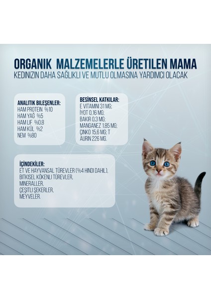 Hindili Yavru Kedi Pouch Yaş Maması 85 gr x 12 Adet