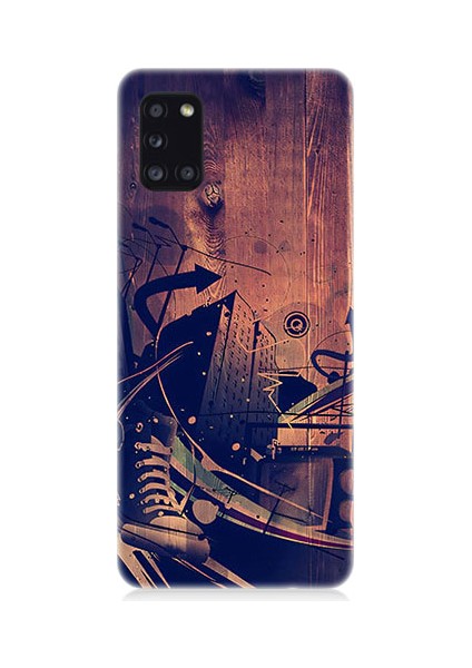 Samsung Galaxy A31 Uyumlu Karanlık Tiyatro Desenli Silikon Kılıf