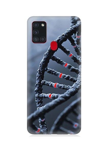 Samsung Galaxy A21S Uyumlu Dna Sarmalı Desenli Silikon Kılıf