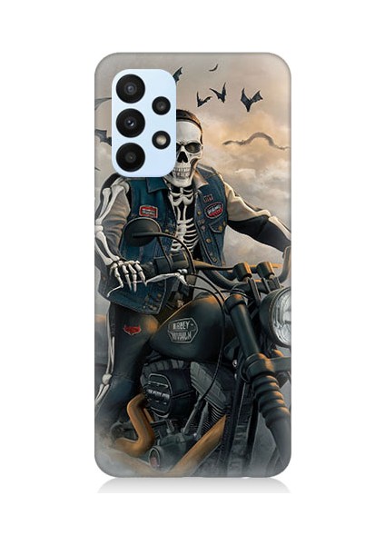 Samsung Galaxy A53 Uyumlu Iskelet Motosiklet Desenli Silikon Kılıf