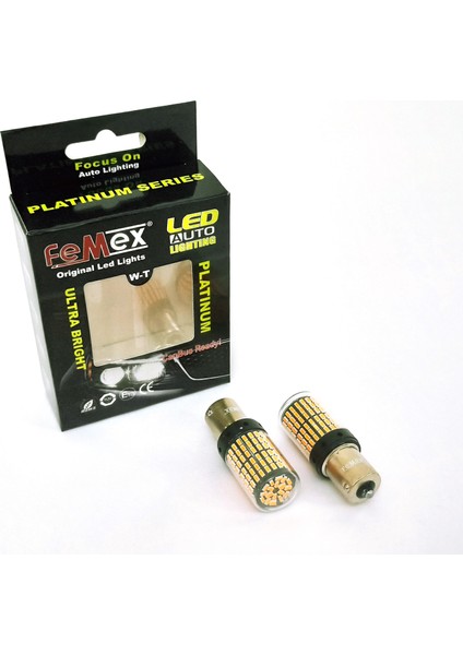 Platinum P21W 1156 LED Aydınlatma Ampul 93 Duy Tek Duy Parlak Turuncu