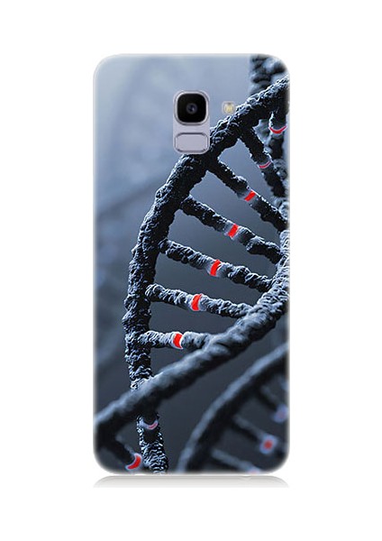 Samsung Galaxy J6 Uyumlu Dna Sarmalı Desenli Silikon Kılıf