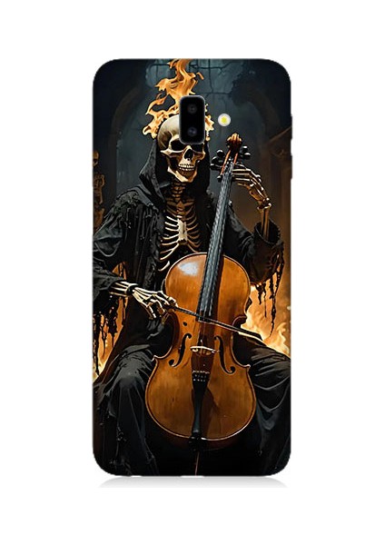 Samsung Galaxy J6 Plus Uyumlu Iskelet Çello Desenli Silikon Kılıf