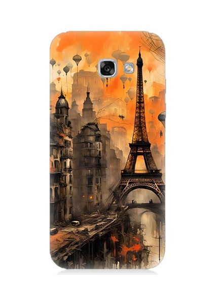 Samsung Galaxy A5 2017 Uyumlu Eiffel Kulesi Desenli Silikon Kılıf