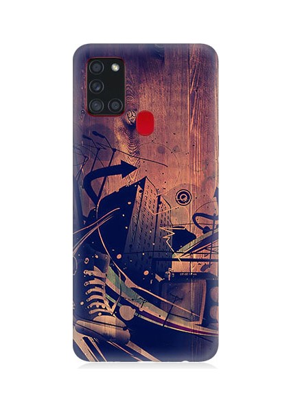 Samsung Galaxy A21S Uyumlu Karanlık Tiyatro Desenli Silikon Kılıf