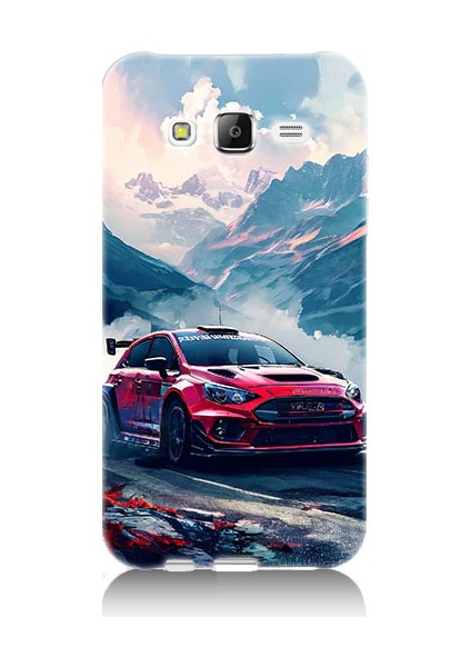 Samsung Galaxy J7 Uyumlu Dağ Yarışı Desenli Silikon Kılıf