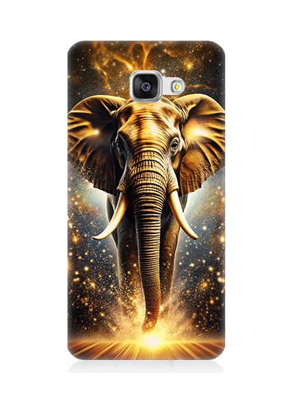 Samsung Galaxy A5 2016 Uyumlu Altın Fil Desenli Silikon Kılıf