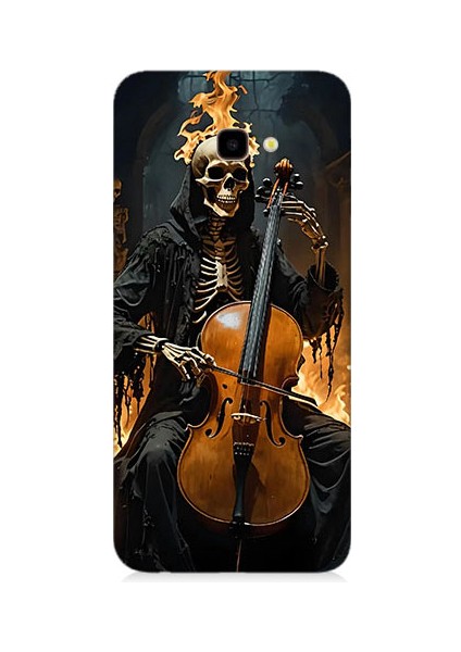 Samsung Galaxy J4 Plus Uyumlu Iskelet Çello Desenli Silikon Kılıf