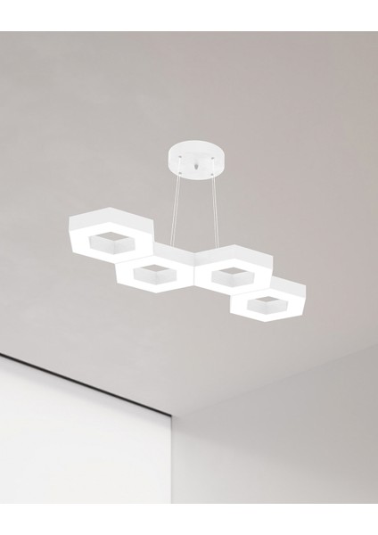 Catena (Beyaz Kasa, Sarı Işık) Ledli Modern Sarkıt Linear LED Avize Salon Mutfak Oturma Odası Yatak Odası Antre Hol LED fiyatları