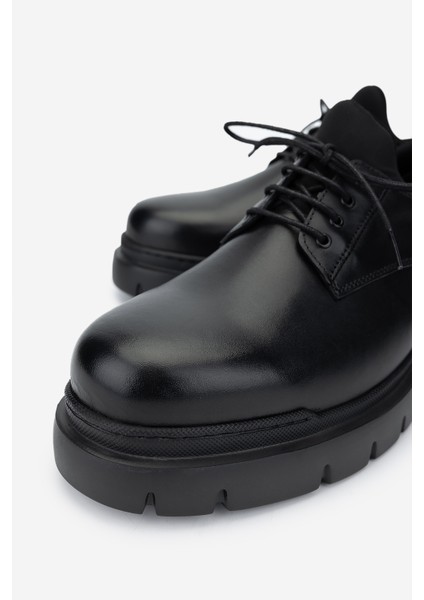 Erkek Deri Siyah Deri Casual Ayakkabı 698 1116-2 Erk Ayk SK24-25 Sıyah Dr modelleri