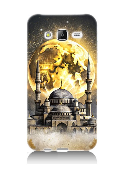 Samsung Galaxy J7 Uyumlu Ay ve Cami Desenli Silikon Kılıf
