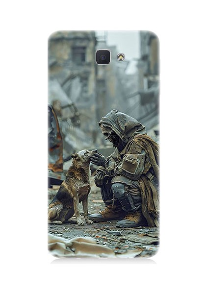Samsung Galaxy J5 Prime Uyumlu Köpek ve Adam Desenli Silikon Kılıf