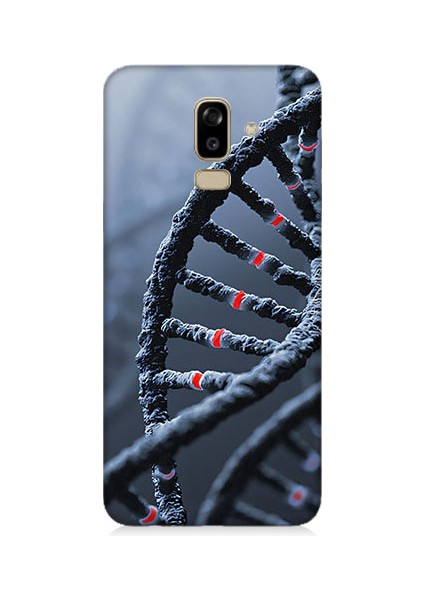 Samsung Galaxy J8 Uyumlu Dna Sarmalı Desenli Silikon Kılıf