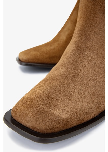 Kadın Deri Tütün Süet Casual Bot 35 5601 Bn Bot SK24-25 Tutun Suet modelleri