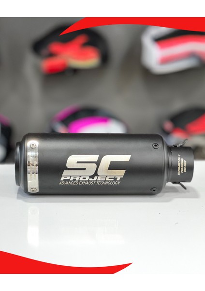 Sc Project Egzoz Universal Motosiklet Egzozu Tüp Egzoz Siyah