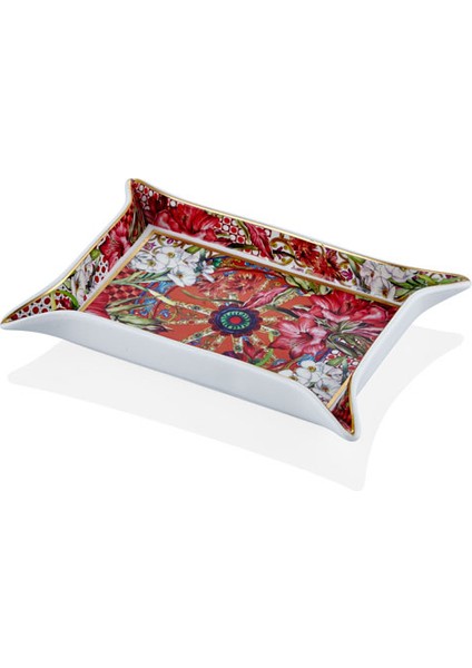 Lilyum Desen Porselen Kültablası Small 22CM