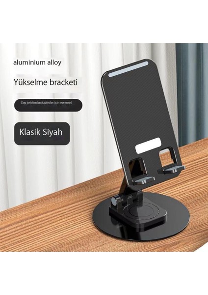 Tablet Masaüstü Standı 360 Derece Dönebilen Katlanabilir Canlı Yayın Cep Telefonu Standı (Yurt Dışından)