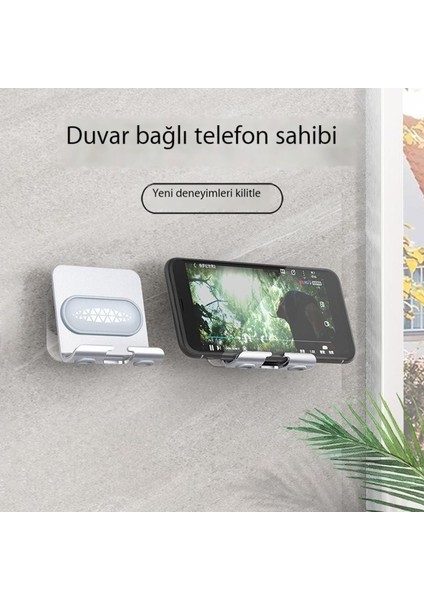 Cep Telefonu Tutucusu Banyo Başucu Çok Fonksiyonlu Duvar Cep Telefonu Tutucusu Cep Telefonu Tutucusu (Yurt Dışından)