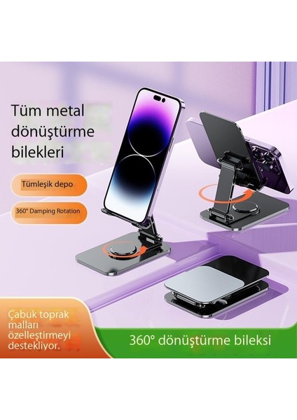 Alüminyum Alaşımlı Cep Telefonu Tutucusu Masaüstü Standı Katlanır Teleskopik Metal Cep Telefonu Tutucusu (Yurt Dışından)