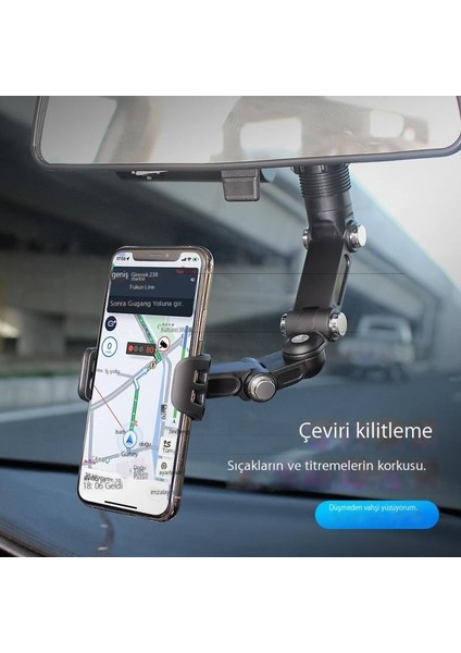 Evrensel Araç Cep Telefonu Tutucu Tutucu Kamyon Gösterge Paneli Dikiz Aynası Araba Çok Fonksiyonlu (Yurt Dışından)