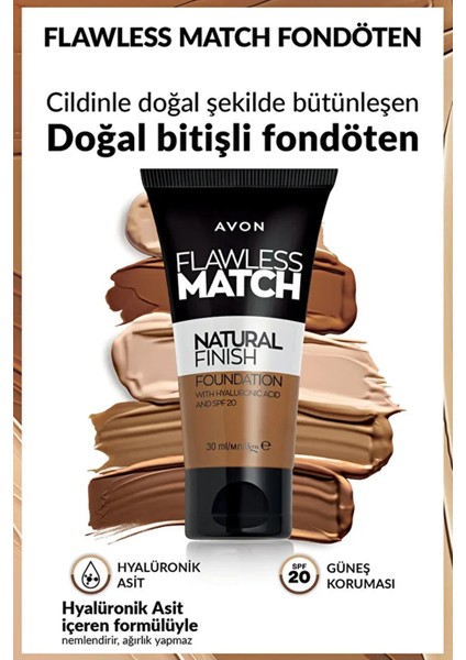 Flawless Match Natural Likit Fondöten - 430N Deep Tan