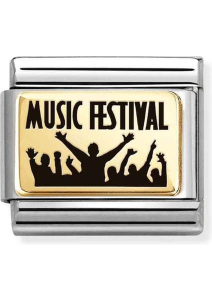 Composable Klasik , Link ,altın Günlük Hayat, Paslanmaz Çelik / 18K Altın - Müzik Festival Renkli