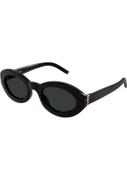 SL M136 001 52-22 Kadın Güneş Gözlüğü – Siyah Asetat Çerçeve, Füme Mat Cam, UV400