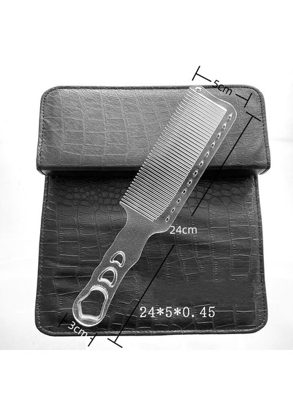 282 - Şeffaf Saç Kesimi Geniş Dişli Tarak Kesme 452 332 338 Profesyonel Kuaförlük Tarağı Kadın Uzun Saç Saç Stilisti Özel Düzeltme Tarağı (Yurt Dışından)