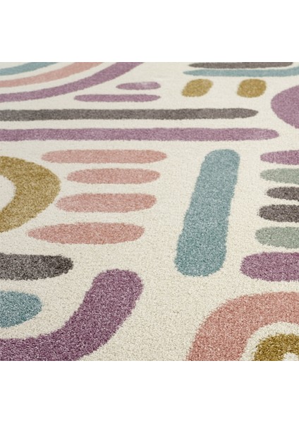 Cool Kids 20 Pastel Çocuk Odası Halısı Hav Toz Vermez Yumuşak Dokulu Bebek Odası Halısı