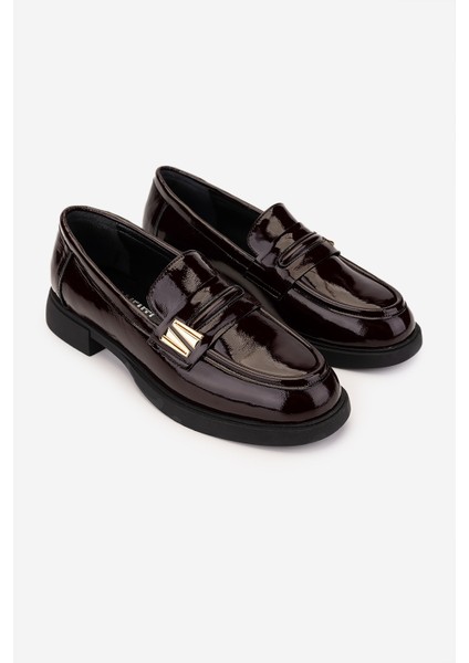 Kadın Deri Bordo Rugan Loafer Ayakkabı 35 5648 Bn Ayk SK24-25 Bordo Rgn fiyatları