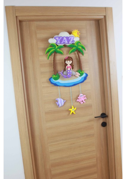 Yaz Isimli Deniz Kızlı Bebek ve Hastane Odası Kapı Süsü