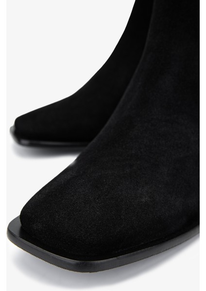 Kadın Deri Siyah Süet Casual Bot 35 5601 Bn Bot SK24-25 Sıyah Suet modelleri