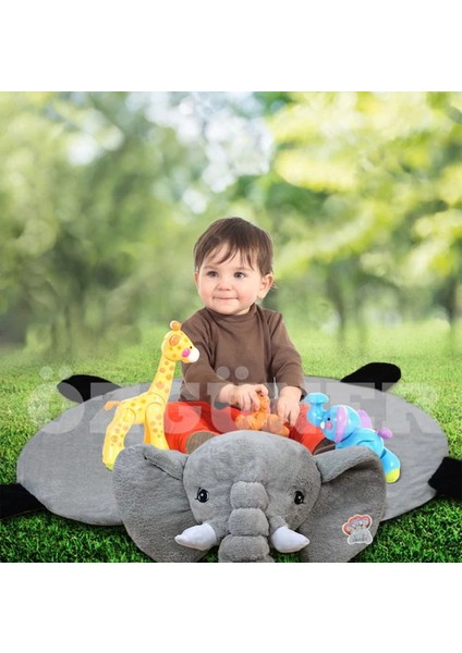 Pandamkee Bebek Oyun Halısı 120 cm Filli Oyun Matı